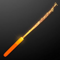 Blank Orange Flashing Stick Wand w/ Orange Sparkle Fibers